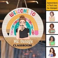 Thumbnail for Welcome To Teacher Classroom Wood Sign, DIY Gift For Back To School Z