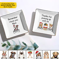 Thumbnail for Personalized Dog Cat Ring Dish Custom Name Trinket Tray Gift for Family TRANG-THUY