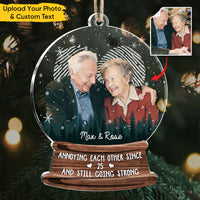 Thumbnail for Custom Annoying Each Other Photo Snowglobe Printed Acrylic Ornament, Christmas Gift AE
