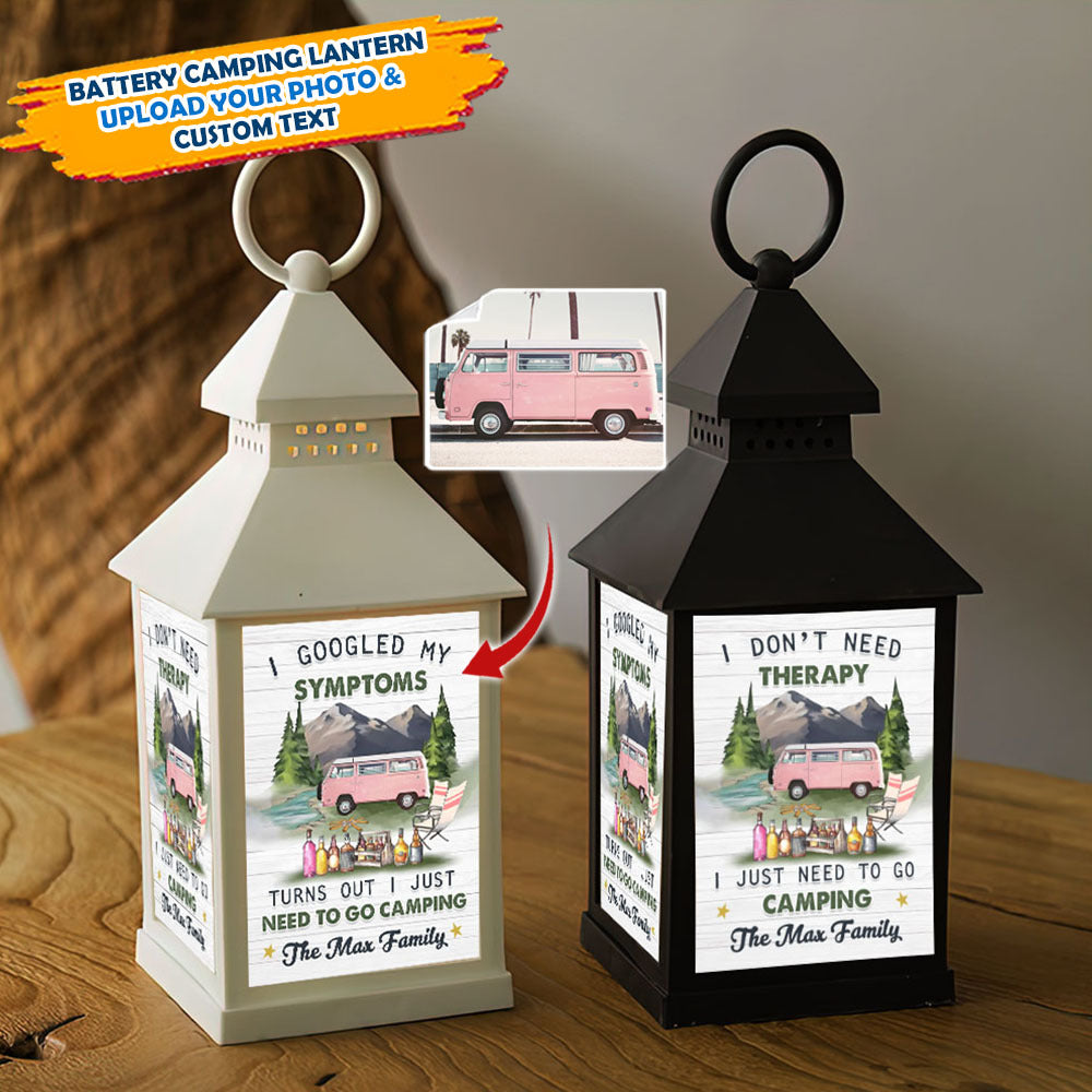 Custom I Googled My Symptoms RV Photo Camping Lantern II, Gift For Camper JonxiFon
