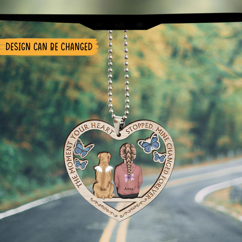 The Moment Your Heart Stopped Pet Memorial Personalized Car Ornament AE