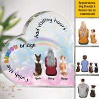 Thumbnail for The Rainbow Bridge Had Visiting Hours - Dog Memorial Gift - Heart Acrylic Plaque  - AA