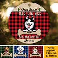 Thumbnail for Dear Santa Dog Christmas Ceramic Ornament  - Personalized Decorative Ornament AE