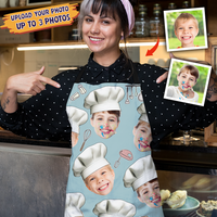 Thumbnail for Custom Face With Chef Hat Photo Apron, Kitchen Gift AI