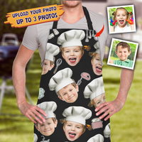 Thumbnail for Custom Face With Chef Hat Photo Apron, Kitchen Gift AI