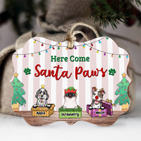 Thumbnail for Custom Happy Pawlidays Dog Cat Printed Wood Ornament, Christmas Gift AE