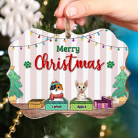 Thumbnail for Custom Happy Pawlidays Dog Cat Printed Wood Ornament, Christmas Gift AE