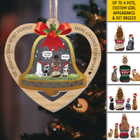 Thumbnail for Personalized Dog&Cat  Memorial Heart Shape Printed Acrylic Ornament, Holiday Gift For Dog Lovers AE