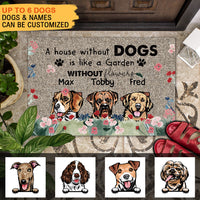 Thumbnail for A House Without A Dog Is Like A Garden Without Flowers - Doormat For Dog Lover AB