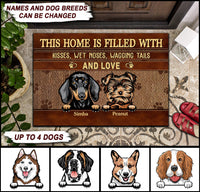 Thumbnail for This Home Is Filled With Dog - Personalized Family Doormat AB