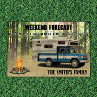 Thumbnail for Weekend Forecast It's The Most Wonderful Time To Go Camping-Personalized Doormat AB