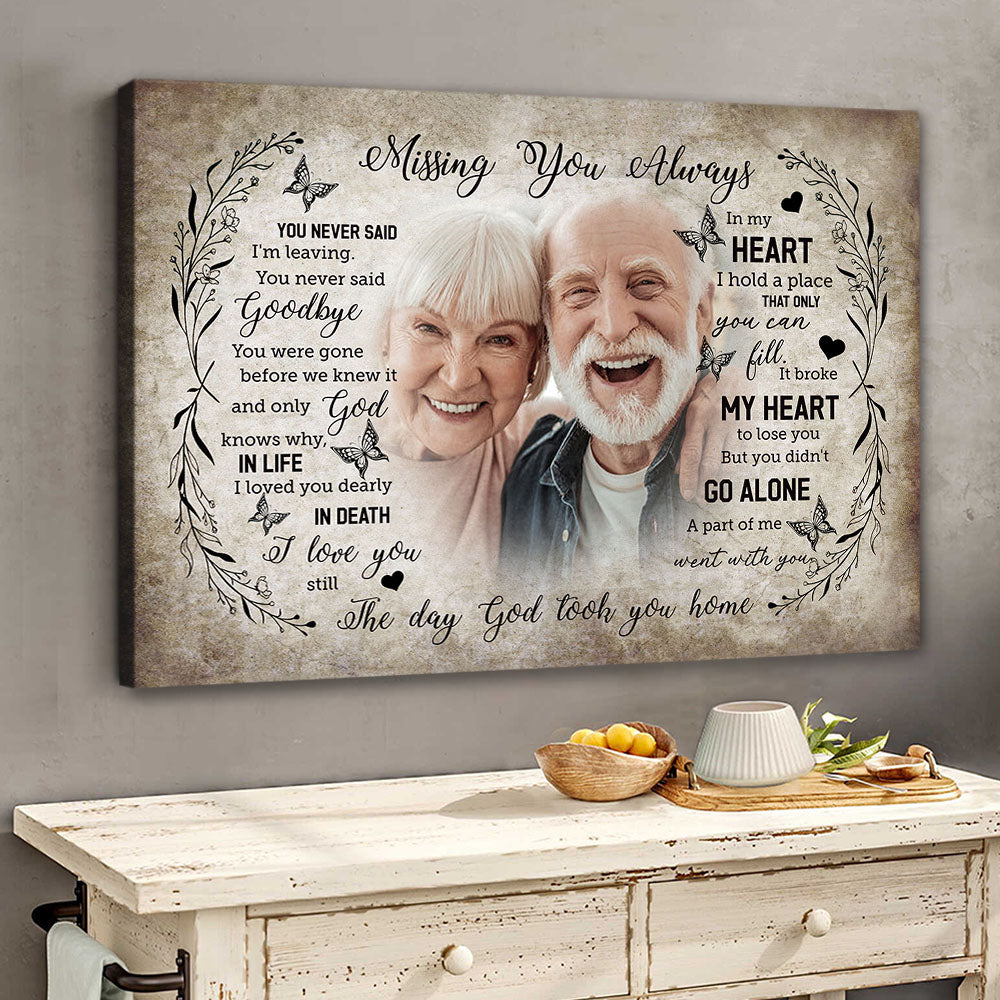 Missing You Always Memorial Personalized Canvas AK