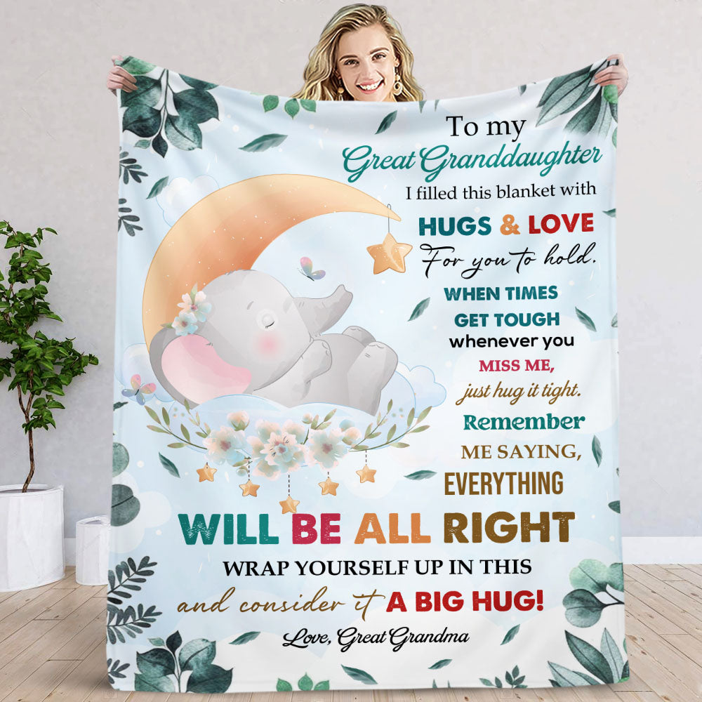 Gift From Great Grandma Fleece Blanket AB