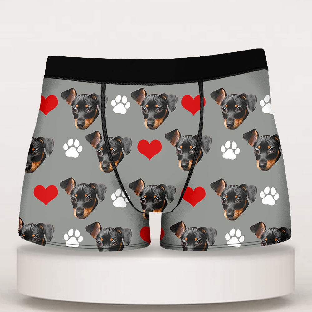 Custom Face Photo Dog Cat Men's Boxer Briefs, Gift For Him AI