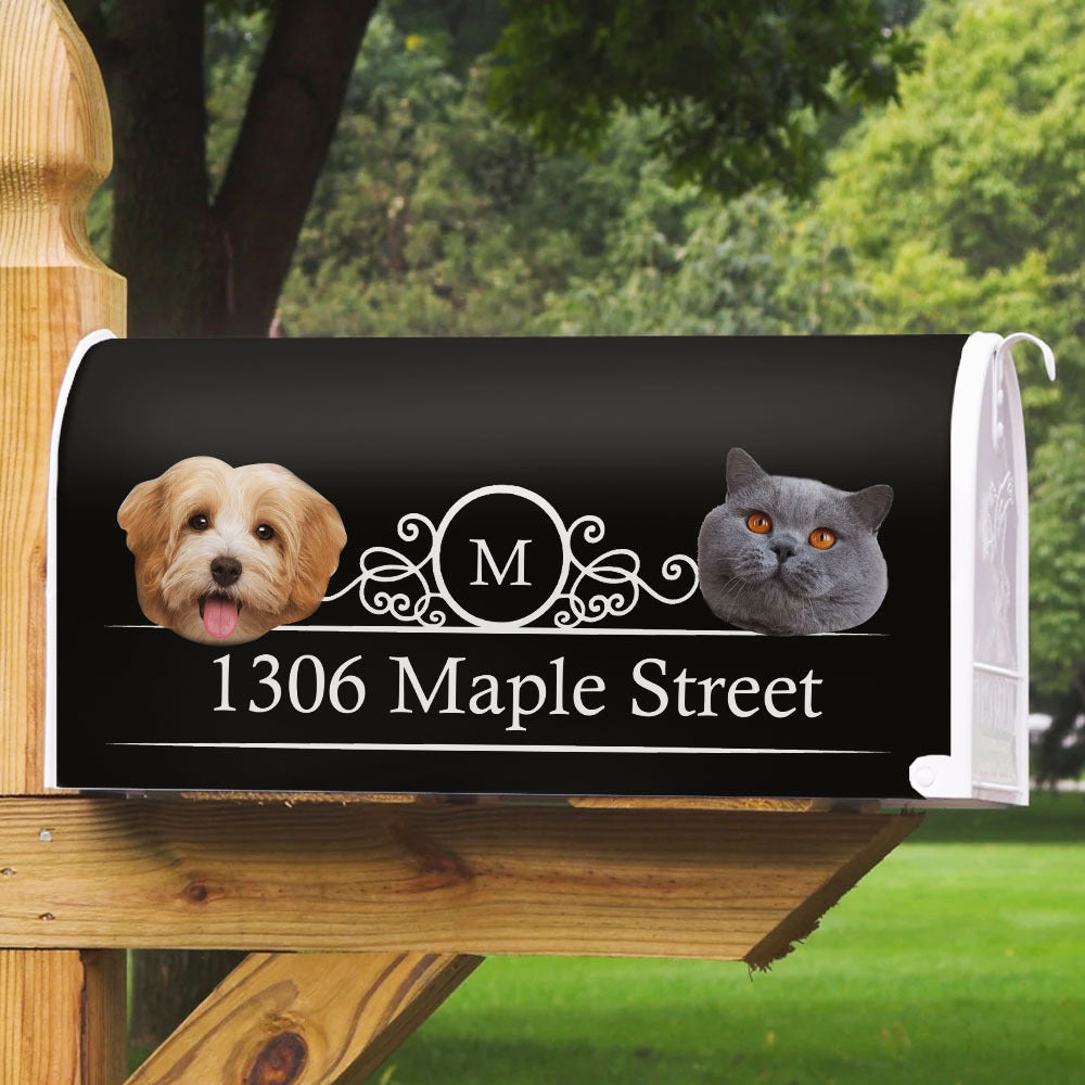 Custom Big Head Cutout Photo Dog Cat Mailbox Cover, Christmas Gift AF