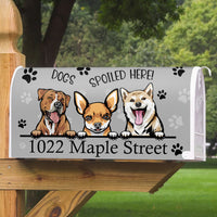 Thumbnail for Dogs Spoiled Here House Address Magnetic Mailbox Cover, Personalized Mailbox Cover AF