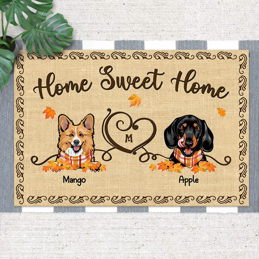 Home Sweet Home Dog Cat Fall Doormat, Funny Doormat AB