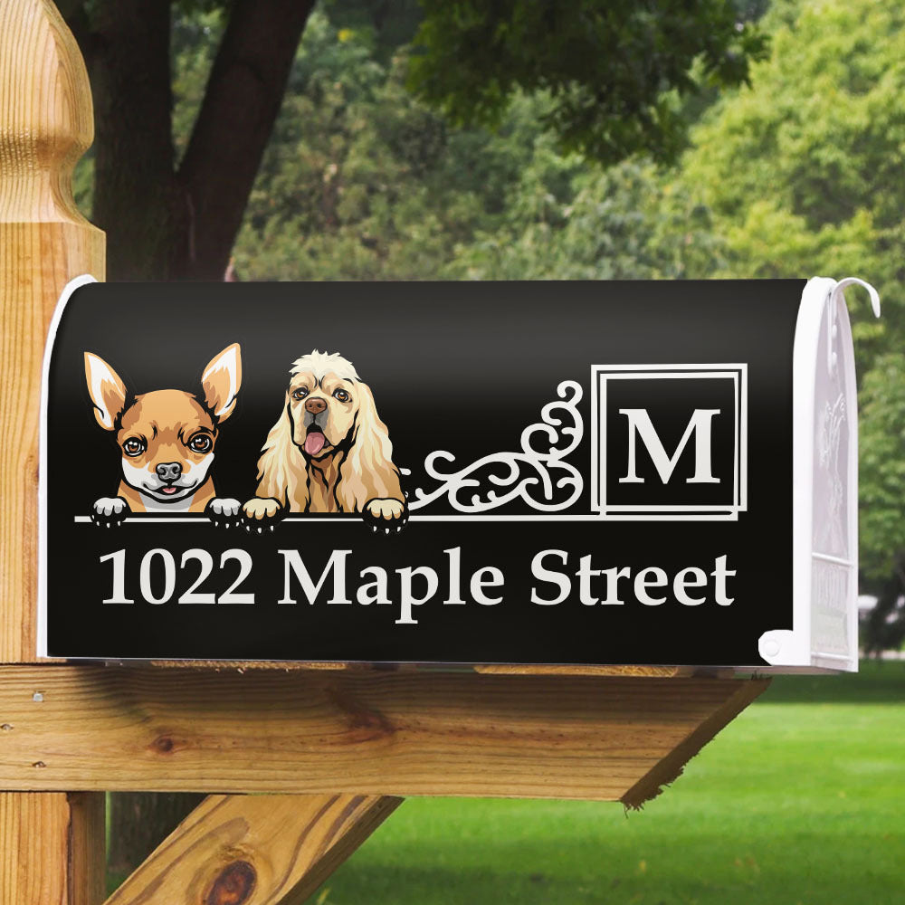 Custom Dog Cat Cartoon Mailbox Cover, Dog Lover Gift AF
