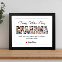 Thumbnail for Custom Happy Mother's Day Grandma Photo Collage Picture Frame, Gift For Mom/Grandma AA