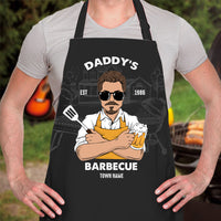 Thumbnail for Daddy's Barbecue Apron, Gift For Dad, Custom Text & Clipart AI