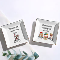 Thumbnail for Personalized Dog Cat Ring Dish Custom Name Trinket Tray Gift for Family TRANG-THUY