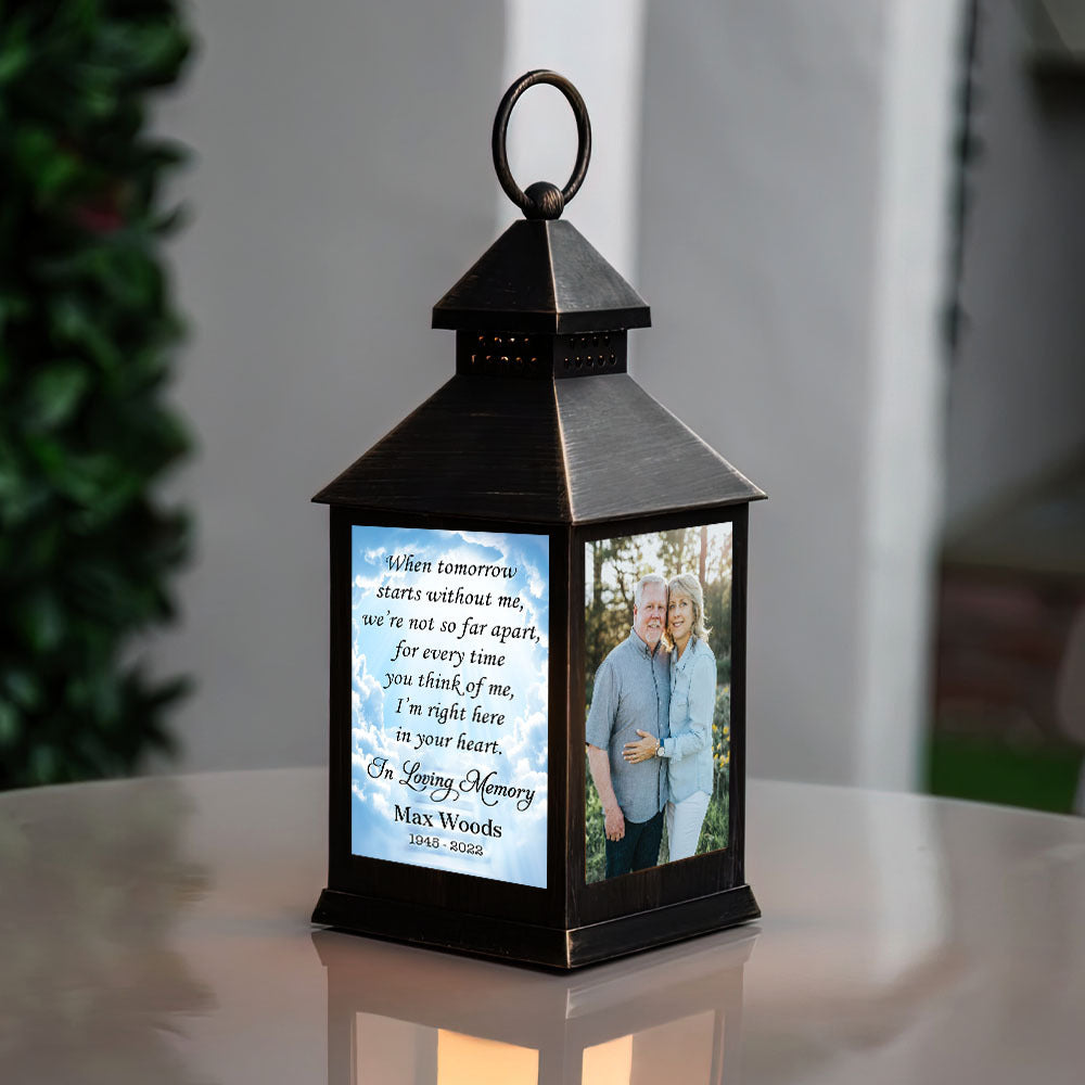 Custom When Tomorrow Starts Without Me Memorial Lantern II, Memorial Gift YHN-THUY