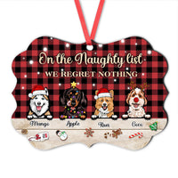 Thumbnail for Personalized On The Naughty List We Regret Nothing Dog Christmas Benelux Ornament AE
