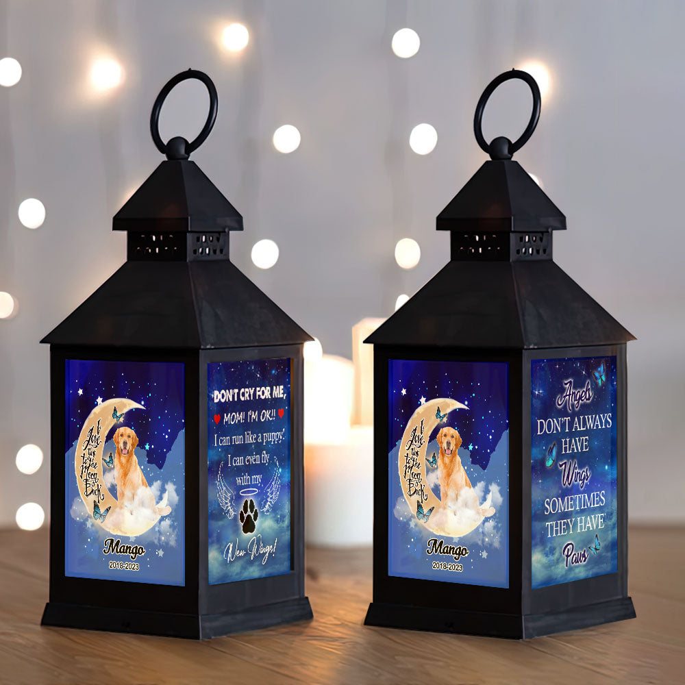 Custom Dog Photo Dont cry for me Memorial Lantern II, Pet Memorial Gift JonxiFon