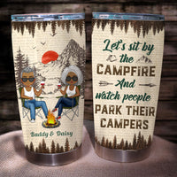Thumbnail for Personalized Camping Partners For Life Husband And Wife Tumbler, Gift For Camping Lover AA