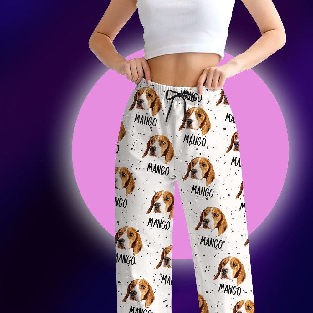 Custom Cookie Photo & Name Pajamas Set, Pet Lover Gift, Couple Gift AB