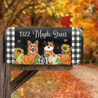 Thumbnail for Pumpkins & Sunflowers Dog Cat Mailbox Cover, Dog lover Gift AF