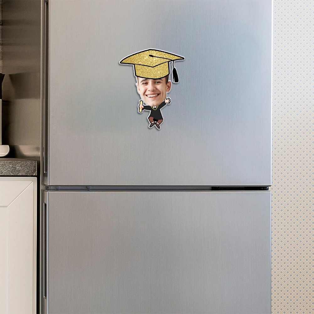 Personalized Magnet With Face, Graduation Decorations 2024 Gift, Fridge Magnet FC