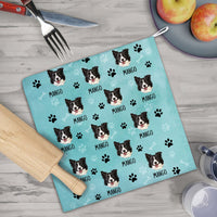 Thumbnail for Custom Dog Cat Photo With Name Hand Towel, Pet Lover Gift JonxiFon