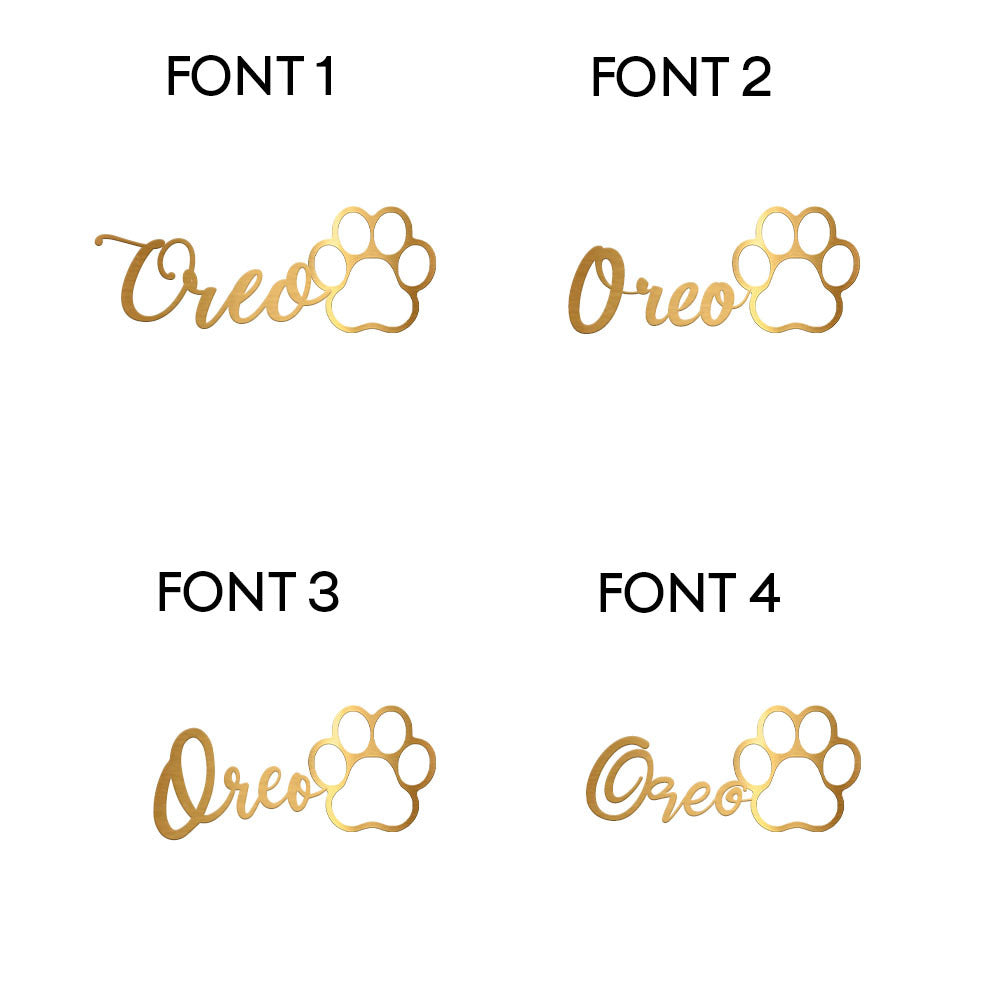 Custom Name With Paws Necklace, Pet Memorial Jewelry Gift JonxiFon