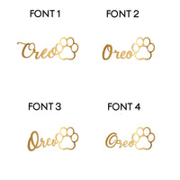 Thumbnail for Custom Name With Paws Necklace, Pet Memorial Jewelry Gift JonxiFon