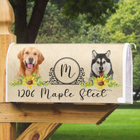 Thumbnail for Flowers With Pet Photo Mailbox Cover, Upload Photo Mailbox AF