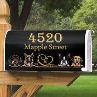Thumbnail for Family Name In Heart With Dog Mailbox Cover, Dog lover Gift AF