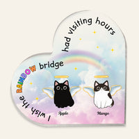 Thumbnail for The Rainbow Bridge Had Visiting Hours - Cat Memorial Gift - Heart Acrylic Plaque  - Heart Acrylic Plaque AA