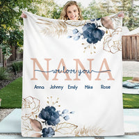 Thumbnail for Nana Mom We Love You Fleece Blanket, Gift For Grandma AB