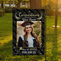 Thumbnail for Congratulations You Did It Photo Graduation Garden Flag AD