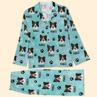 Thumbnail for Custom Paws With Dog Cat Photo Pajamas Set, Pet Lover Gift AB