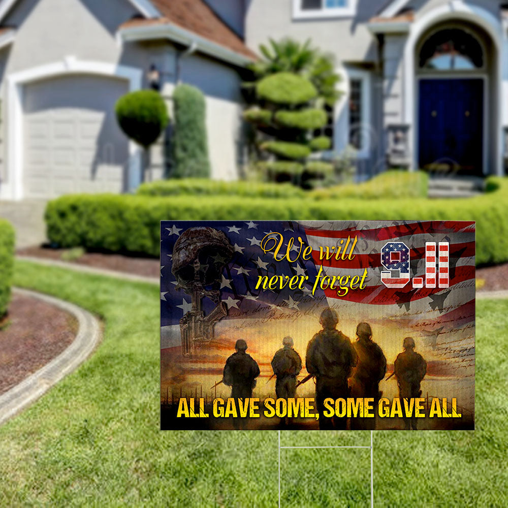 All Gave Some, Some Gave All Veteran Lawn Sign, 4th Of July Decoration AN