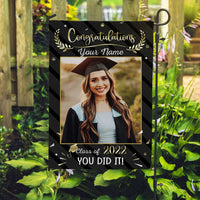 Thumbnail for Congratulations You Did It Photo Graduation Garden Flag AD