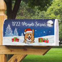 Thumbnail for The Night Sky Of Christmas Dog Cat Mailbox Cover, Winter Mailbox AF