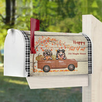 Thumbnail for Happy Fall Dog Truck Magnetic Mailbox Cover, Dog Lover Gift AF