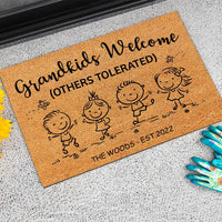 Thumbnail for Grandkids Welcome Others Tolerated Grandma Doormat AB