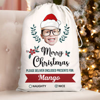 Thumbnail for Custom Holly Flower Photo Christmas Bag, Christmas Gift AB