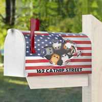 Thumbnail for Cats Opened Patriotic Address House Magnetic Mailbox Cover, Personalized Gift For Cat Lovers AF