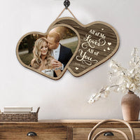 Thumbnail for Personalized All Of Me Loves All Of You Couple Wooden Sign, Valentine's Day Gift For Couple Z