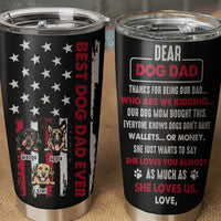 Thumbnail for Best Dog Dad Ever Custom Tumbler, DIY Gift For Dog Lovers AA